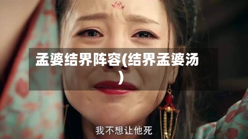 孟婆结界阵容(结界孟婆汤)-第2张图片