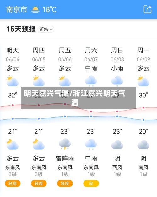 明天嘉兴气温/浙江嘉兴明天气温