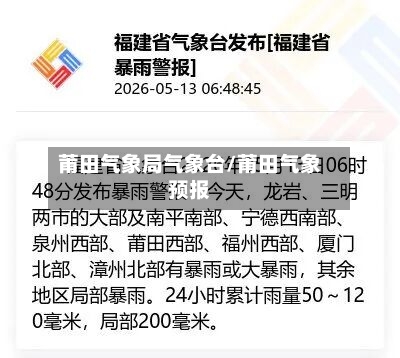 莆田气象局气象台/莆田气象预报