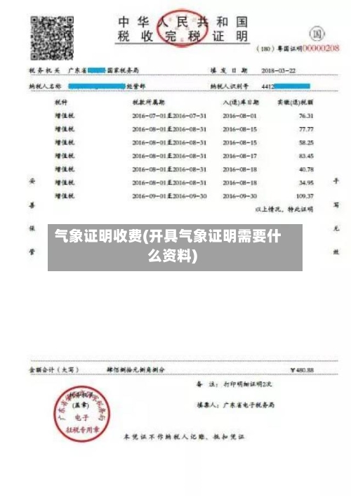 气象证明收费(开具气象证明需要什么资料)