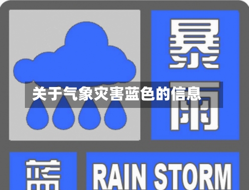 关于气象灾害蓝色的信息