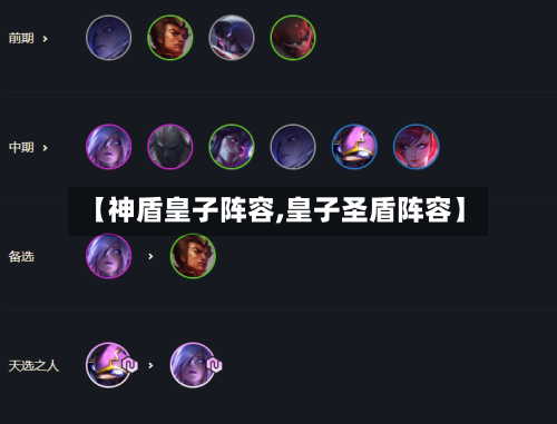 【神盾皇子阵容,皇子圣盾阵容】-第2张图片