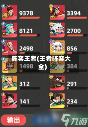 阵容王者(王者阵容大全)