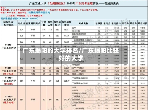 广东揭阳的大学排名/广东揭阳比较好的大学-第2张图片