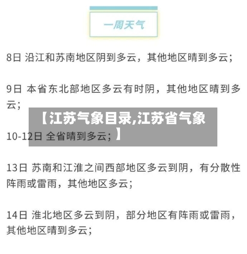 【江苏气象目录,江苏省气象】-第3张图片