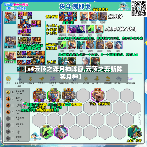 【s4云顶之弈月神阵容,云顶之弈新阵容月神】