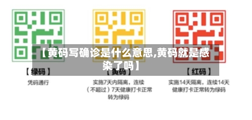 【黄码写确诊是什么意思,黄码就是感染了吗】-第2张图片