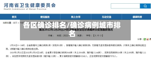 各区确诊排名/确诊病例城市排名