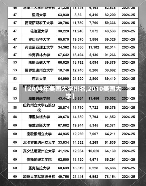 【2004年美国大学排名,2010美国大学】