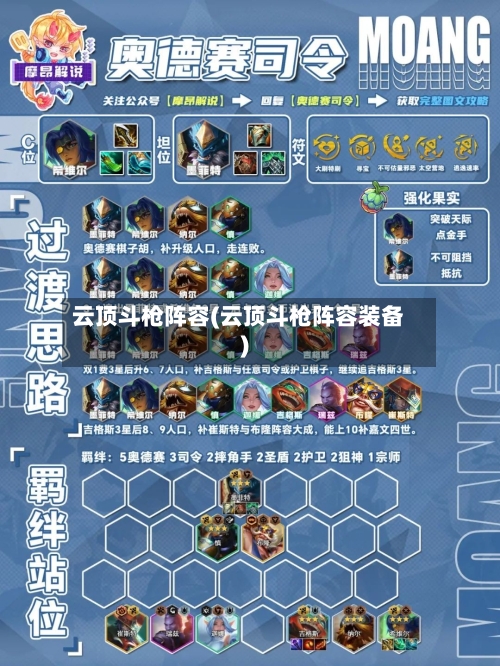 云顶斗枪阵容(云顶斗枪阵容装备)