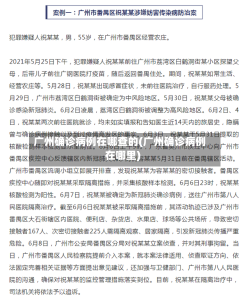 广州确诊病例在哪查的(广州确诊病例在哪里)-第2张图片