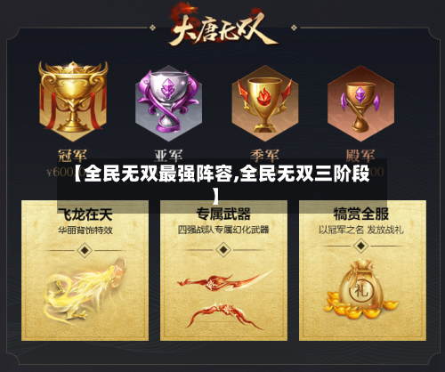 【全民无双最强阵容,全民无双三阶段】