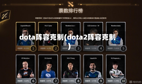 dota阵容克制(dota2阵容克制)-第3张图片