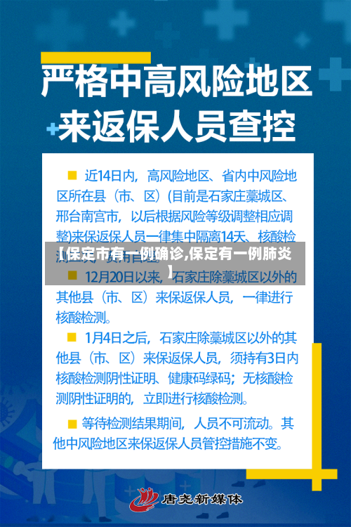 【保定市有一例确诊,保定有一例肺炎】-第2张图片