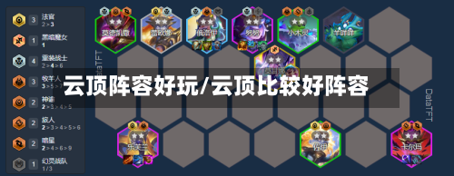 云顶阵容好玩/云顶比较好阵容-第2张图片
