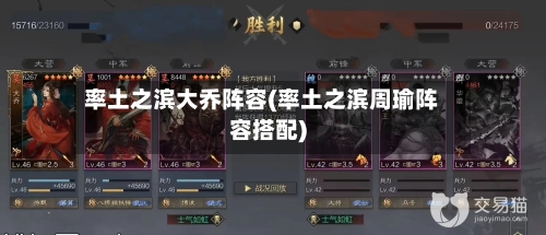 率土之滨大乔阵容(率土之滨周瑜阵容搭配)